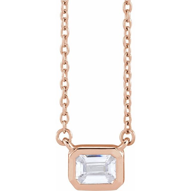 Emerald 1/2 CTW Lab-Grown Diamond Adjustable Necklace