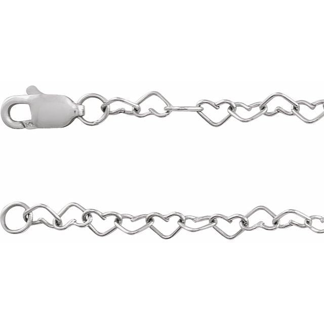 3.2mm Heart Cable Chain