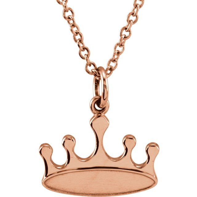 Tiny Posh Crown Necklace