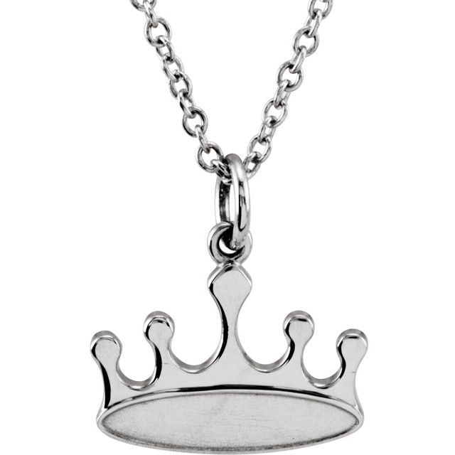 Tiny Posh Crown Necklace