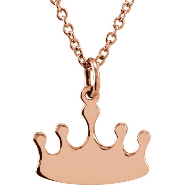 Tiny Posh Crown Necklace