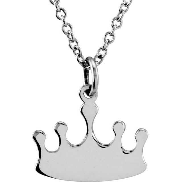 Tiny Posh Crown Necklace