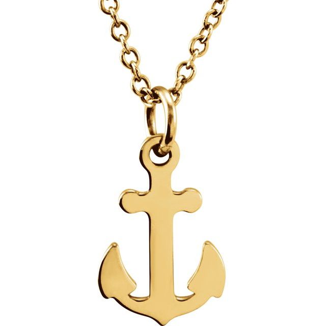 Tiny Posh Petite Anchor Necklace