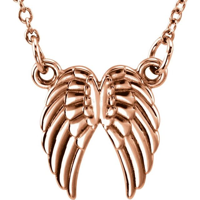 Tiny Posh Angel Wings Necklace