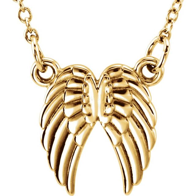 Tiny Posh Angel Wings Necklace