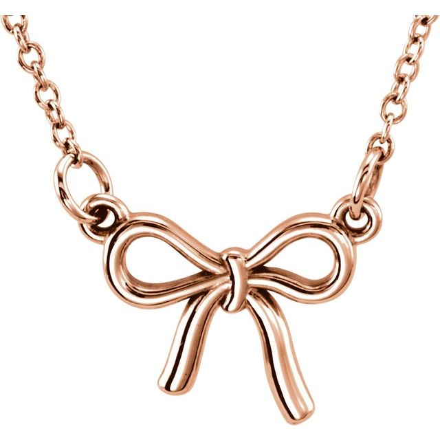 Tiny Posh Knotted Bow Necklace