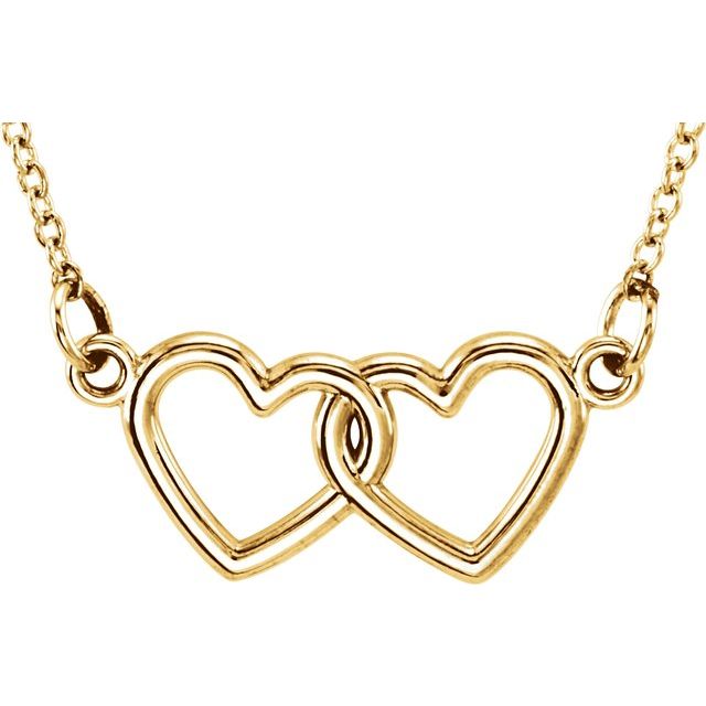 Tiny Posh Double Heart Necklace