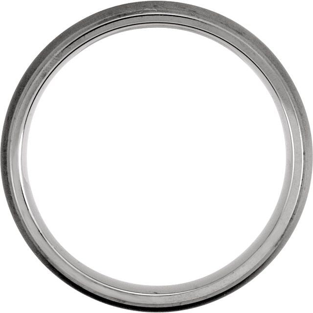 Titanium 5mm Oxidized Center Ridged Band