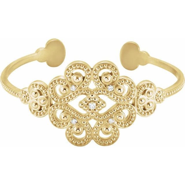1/6 CTW Natural Diamond Cuff Bracelet