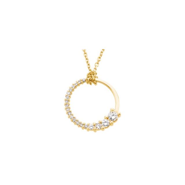 Round 1/5 CTW Natural Diamond Journey Necklace
