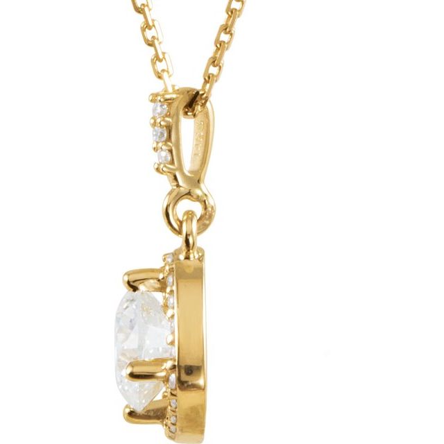 1 1/6 CTW Natural Diamond Halo-Style Necklace