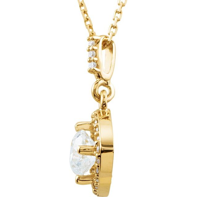 1/2 CTW Natural Diamond Halo-Style Necklace