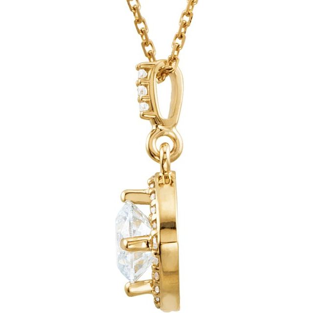 7/8 CTW Natural Diamond Halo-Style Necklace