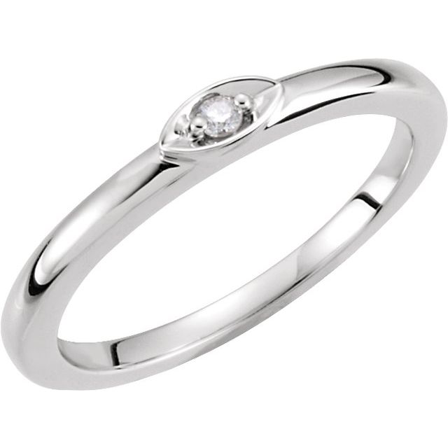 .025 CTW Natural Diamond Stackable Ring
