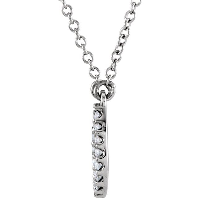 .08 CTW Natural Diamond Horseshoe Necklace