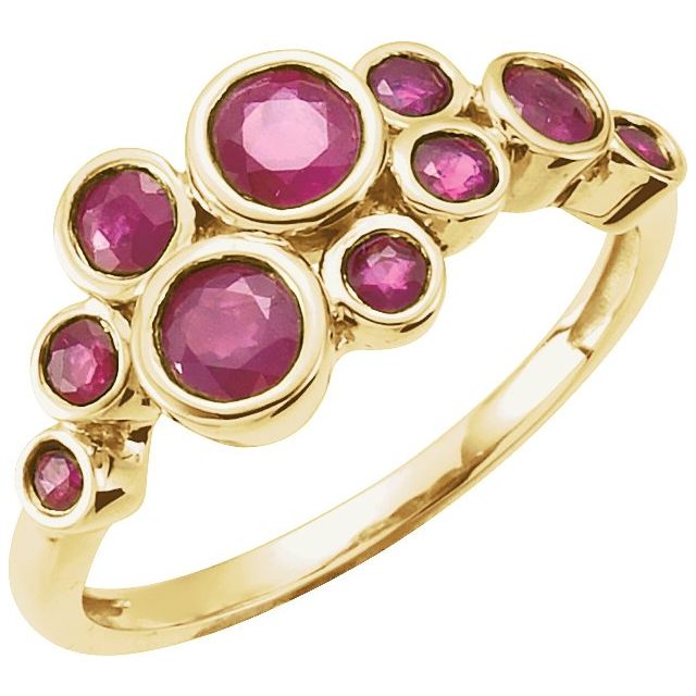 Natural Madagascar Ruby Bezel-Set Ring