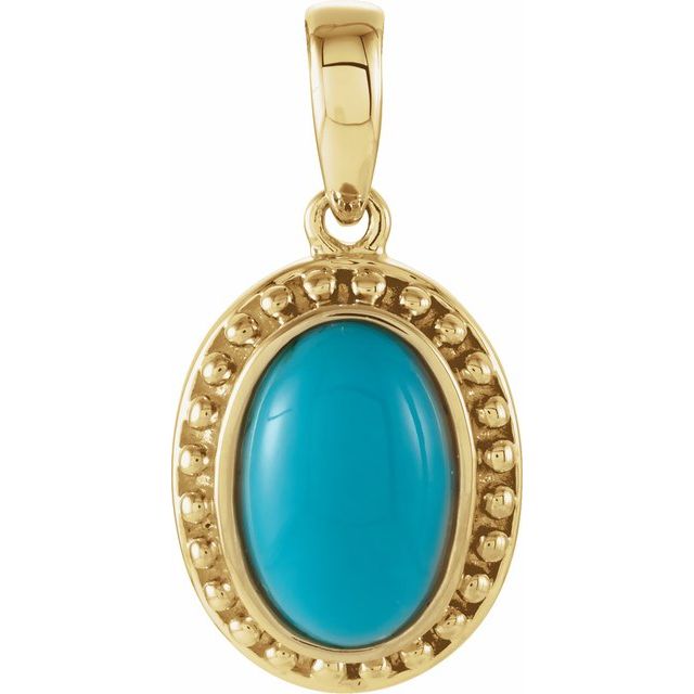 Oval Natural Turquoise Pendant