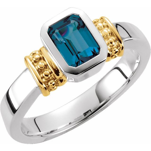 Natural London Blue Topaz Ring