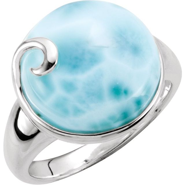 Natural Larimar Ring