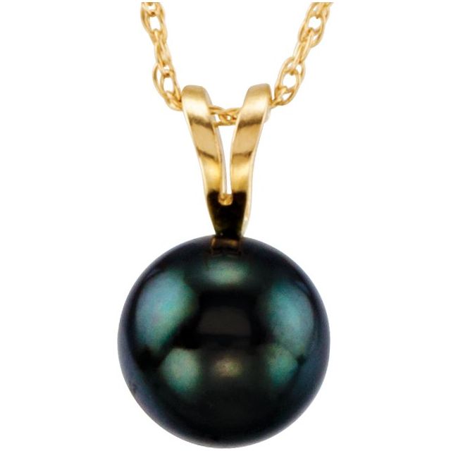 Cultured Black Akoya Pearl Necklace