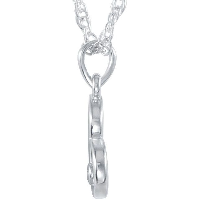 .015 CT Natural Diamond Heart Necklace