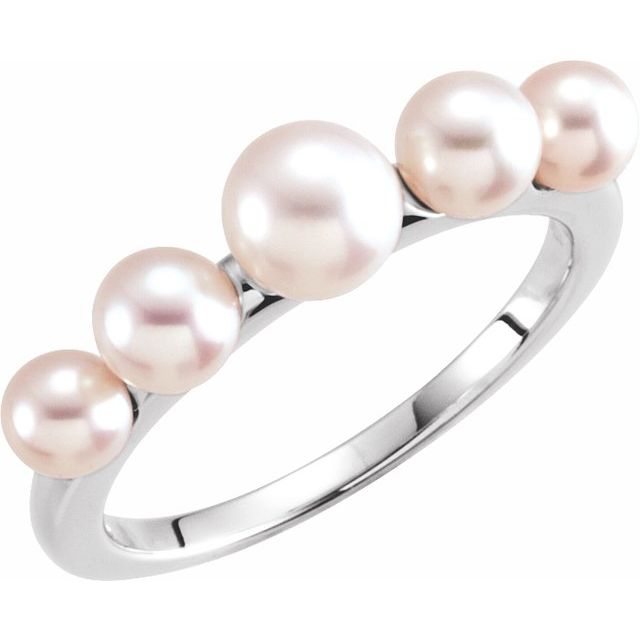 Cultured White Freshwater Pearl Ring