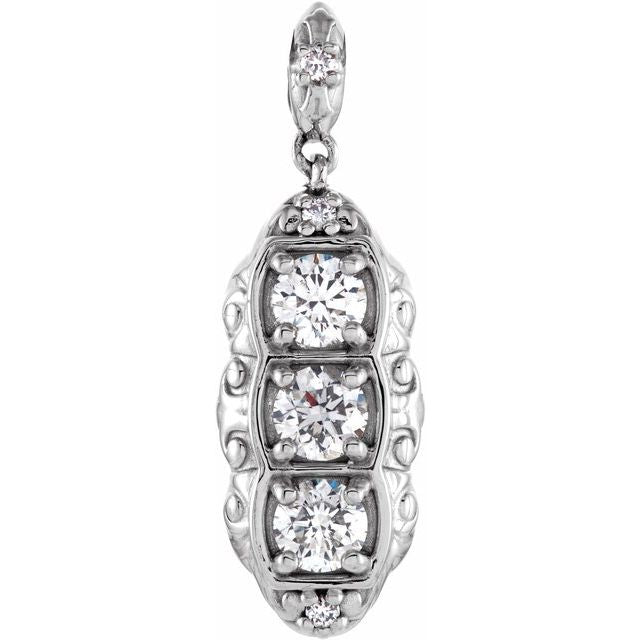 Round 1/4 CTW Natural Diamond Pendant