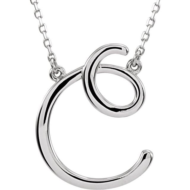 Script Initial A Necklace