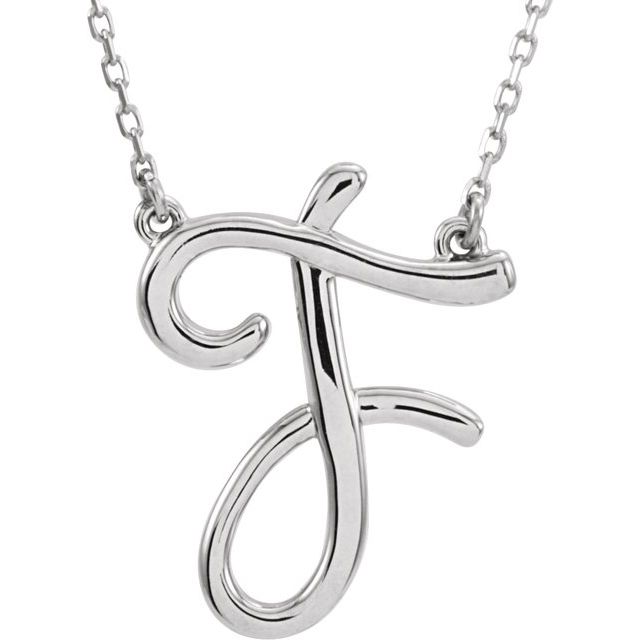 Script Initial A Necklace