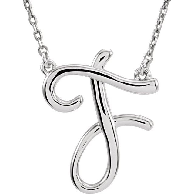 Script Initial A Necklace