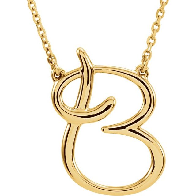 Script Initial A Necklace