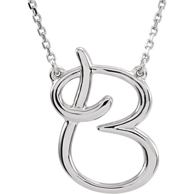 Script Initial A Necklace