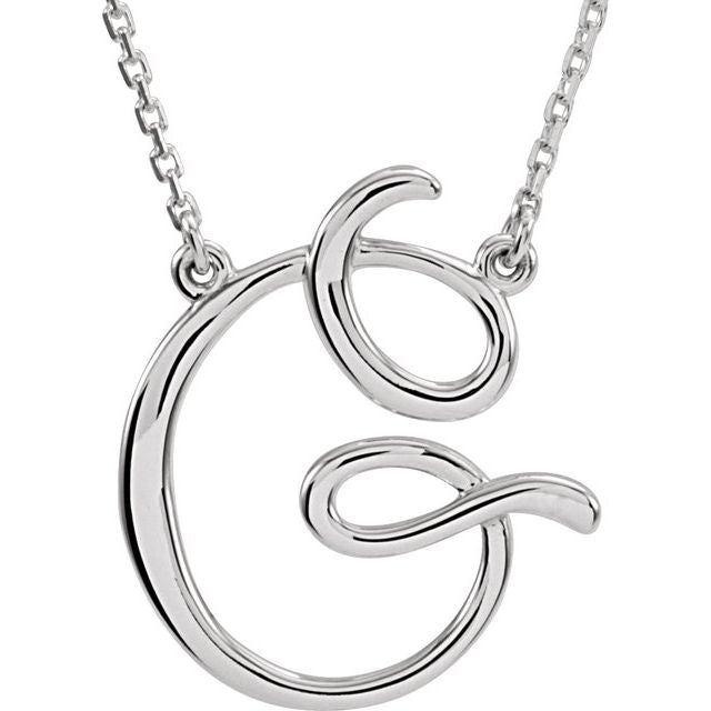 Script Initial A Necklace