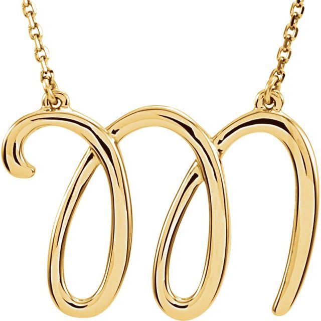 Script Initial A Necklace