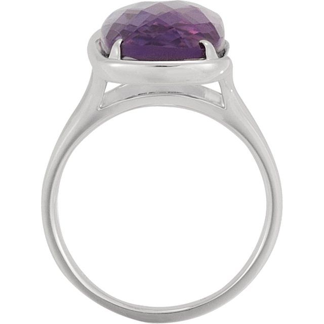 Natural Rose de France Quartz Ring