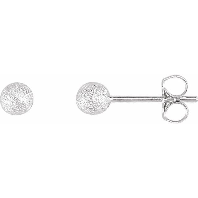 4mm Stardust Ball Earrings