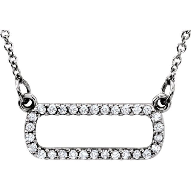 1/8 CTW Natural Diamond Geometric Necklace