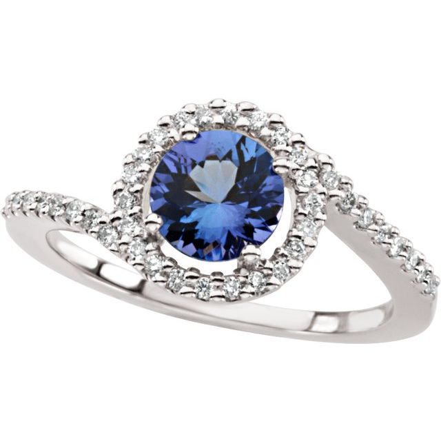 Natural Tanazanite & 1/5 CTW Natural Diamond Ring