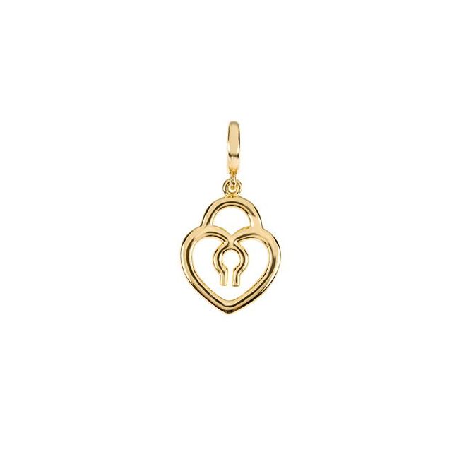 Petite Heart Lock Charm