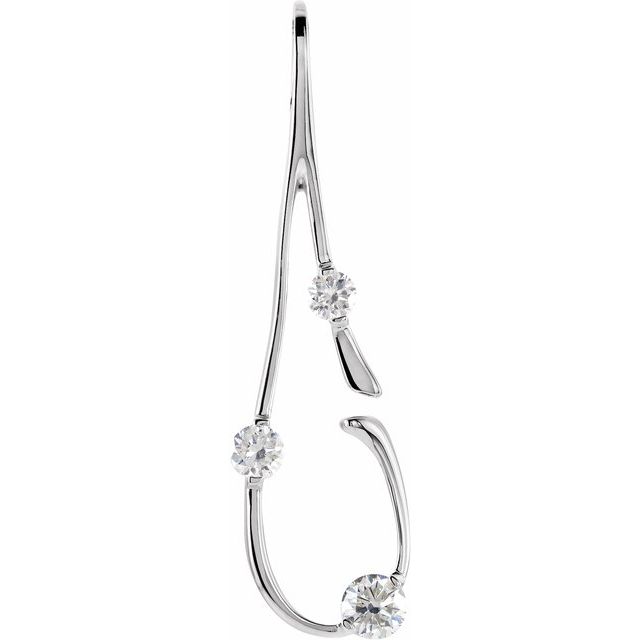 1/2 CTW Natural Diamond Freeform Pendant