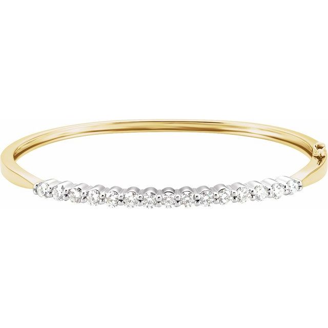 Round 2 1/8 CTW Natural Diamond Bangle Bracelet