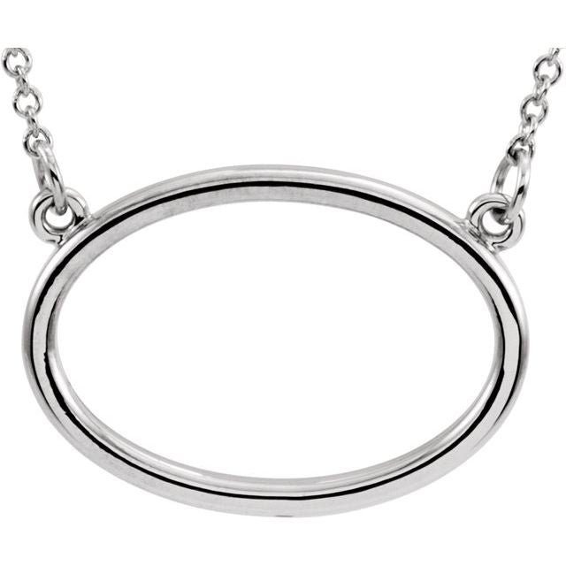 Horizontal Oval Necklace