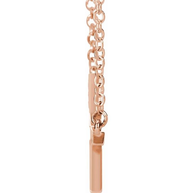 22x11.5mm Sideways Cross Necklace