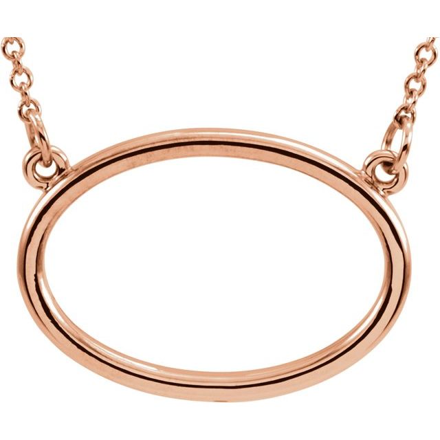 Horizontal Oval Necklace