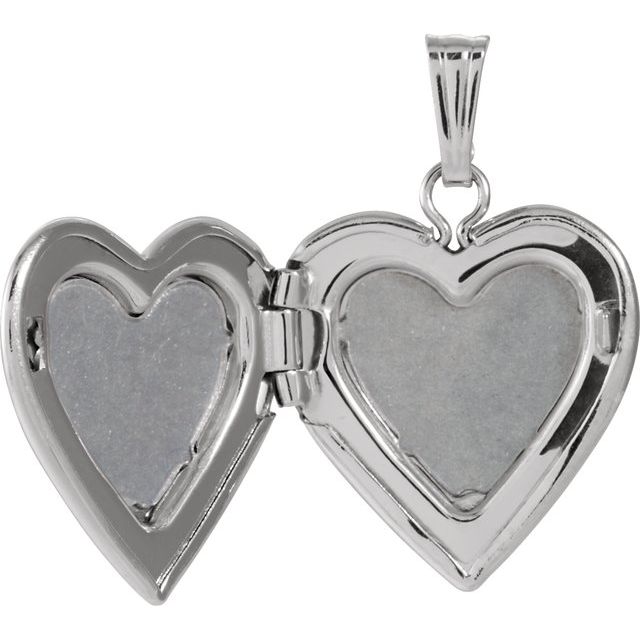 .010 CT Natural Diamond Heart Locket