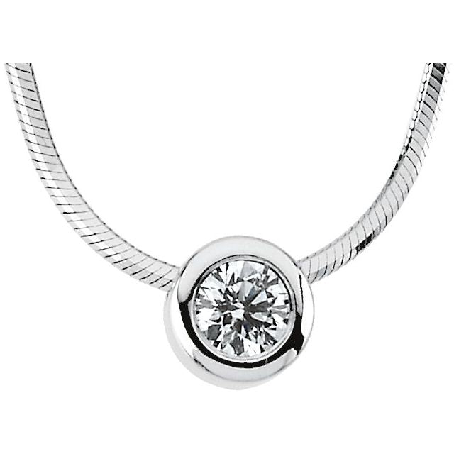 Round 1/4 CTW Natural Diamond Solitaire Necklace