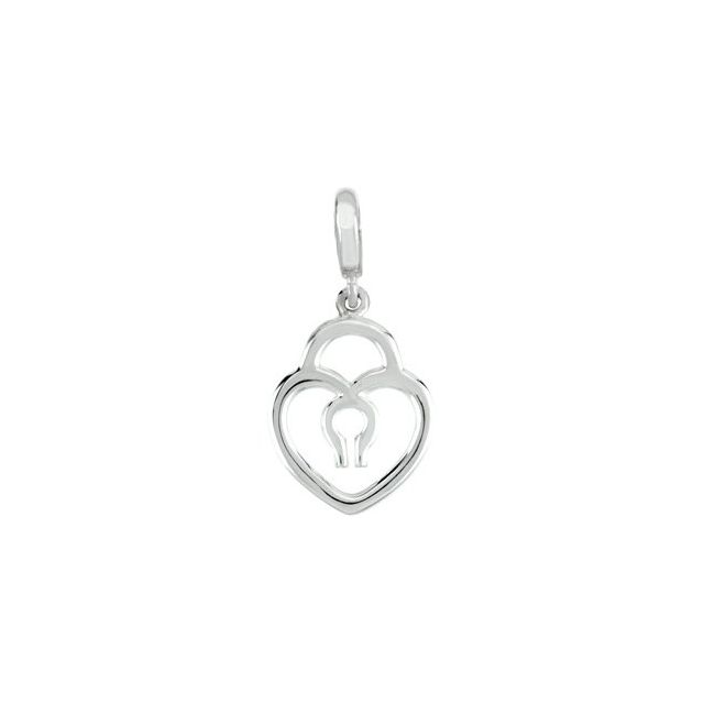 Petite Heart Lock Charm