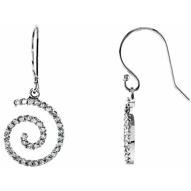Round 1/3 CTW Natural Diamond Swirl Earrings