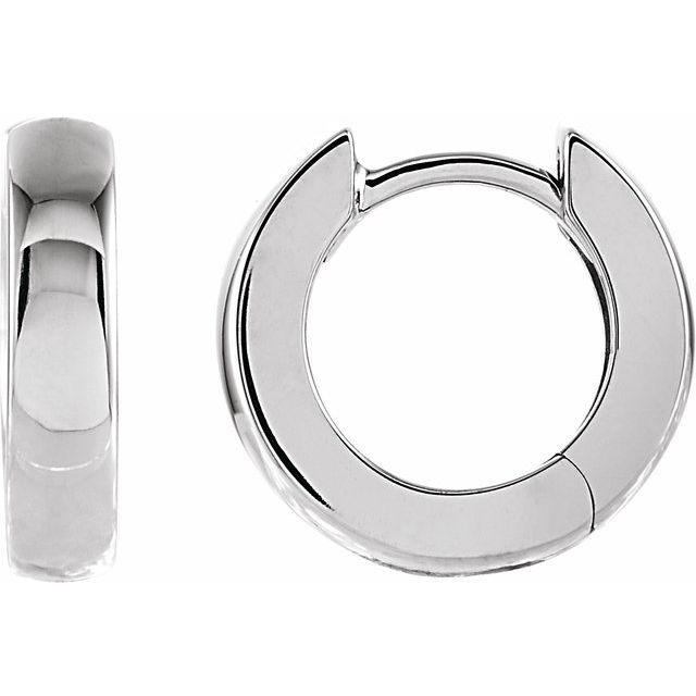 12mm Hinged Huggie Earrings