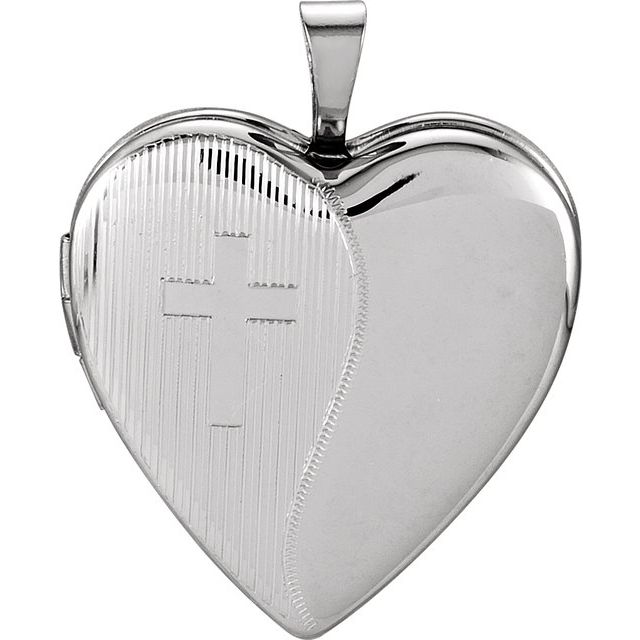 25x19mm Heart Cross Locket